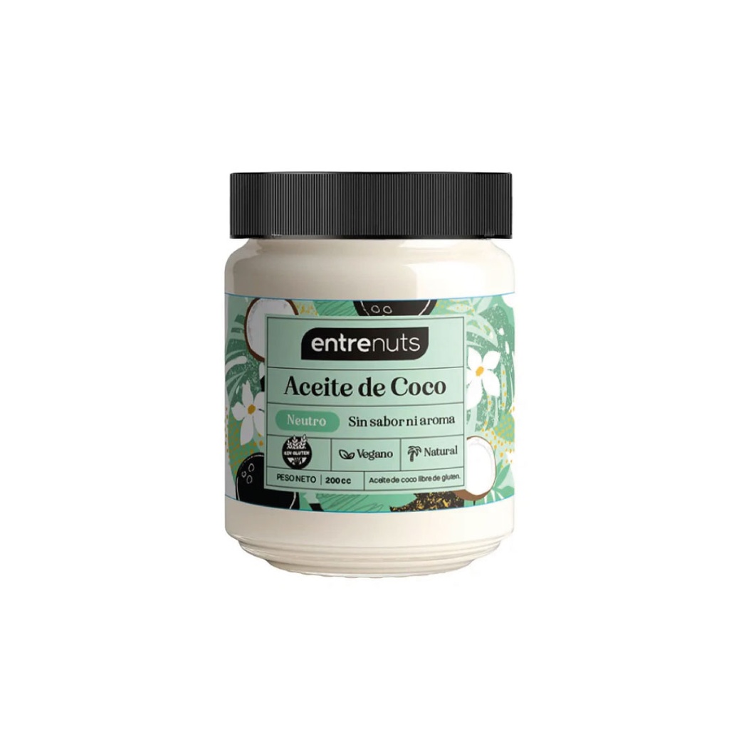 Aceite de coco Entrenuts Virgen x 200 cc